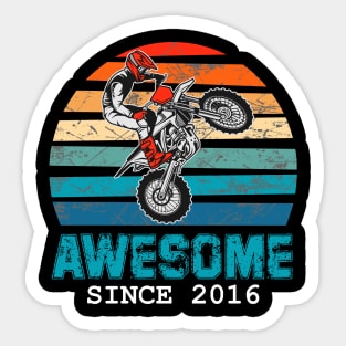 Awesome Since 2016 3rd Years Old dirt bike Sticker